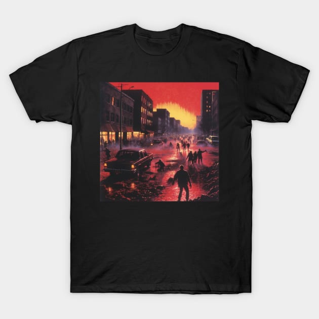 Post Apocalyptic Zombie Horror T-Shirt by StudioX27